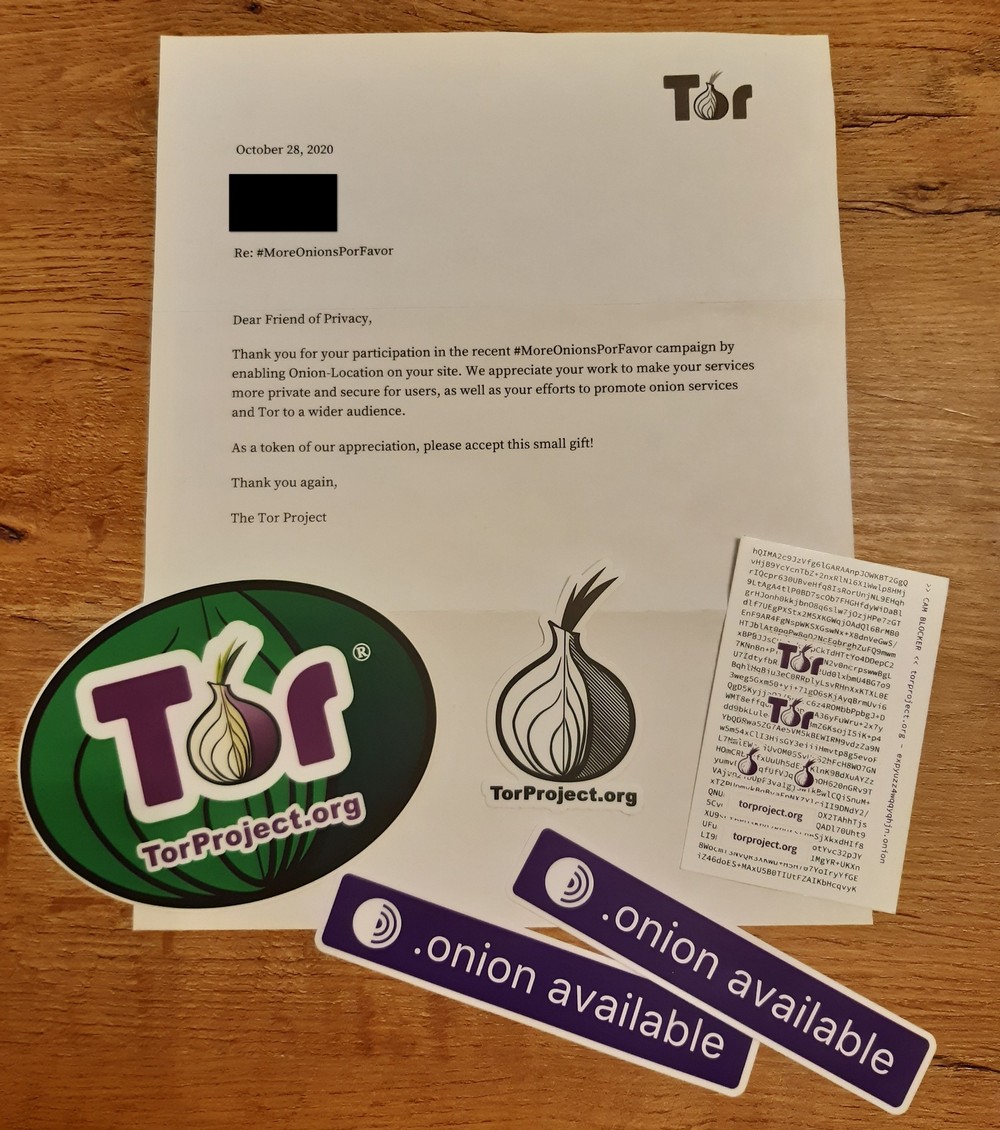 Letter From Tor Project