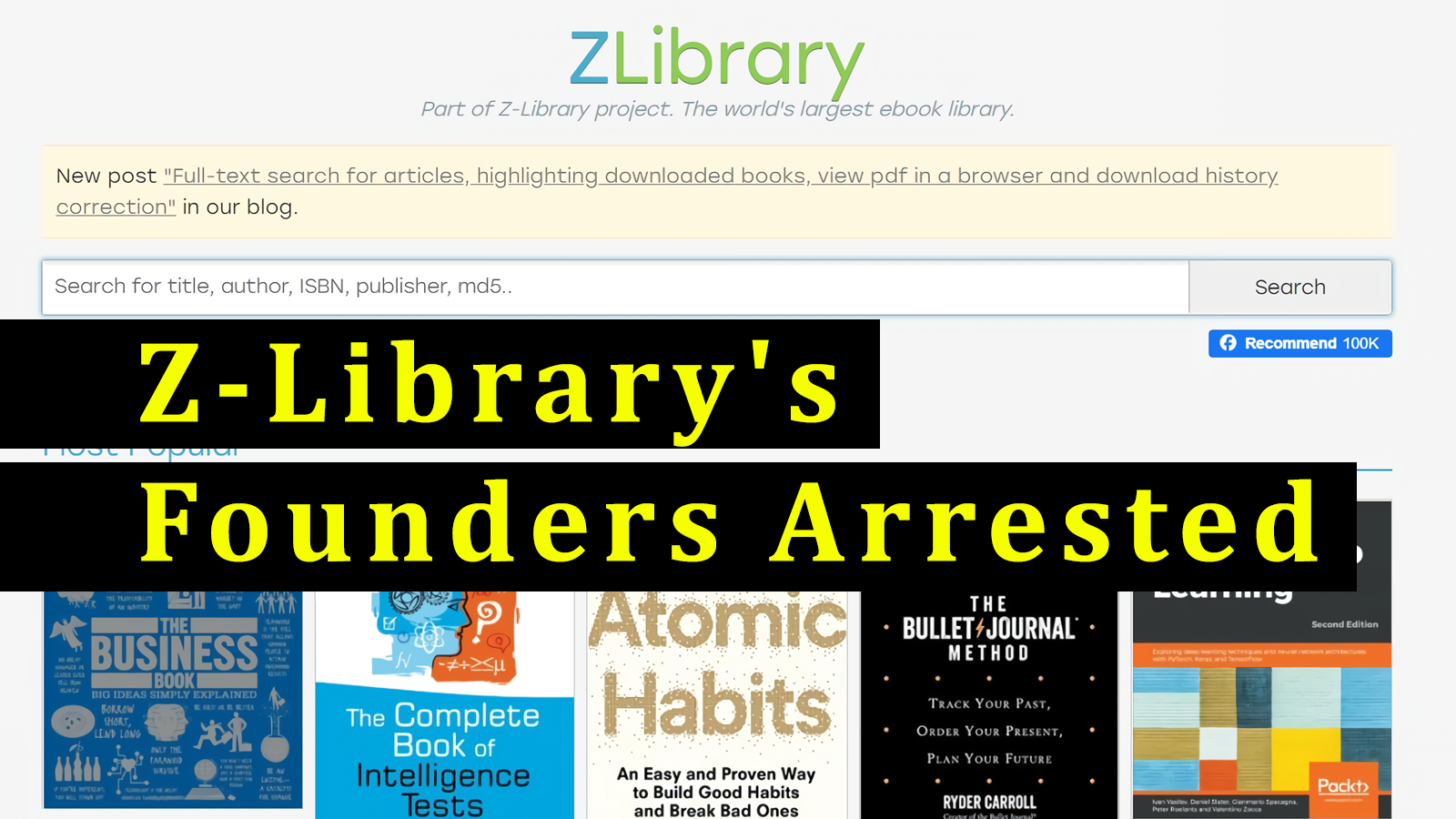 Z-Library's Founders Arrested