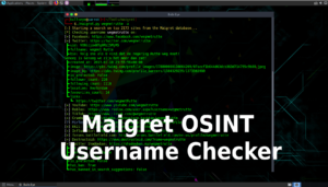 Maigret OSINT Username Checker - HackingPassion.com : root@HackingPassion.com-[~]
